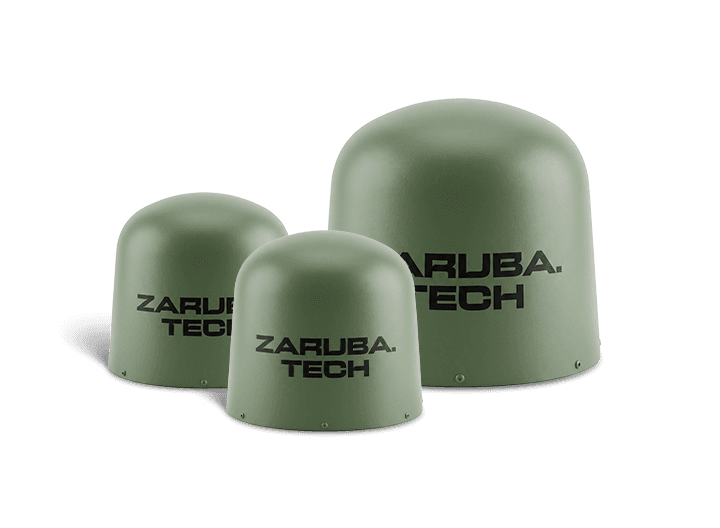 Dome-type antennas – quadrifilar “3-in-1”