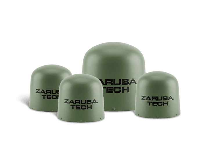 Dome-type antennas – quadrifilar “4-in-1”